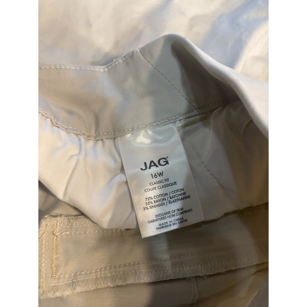 NWT Jag Jeans Womens Beige Twill Gracie‎ 8" Pull On Shorts Size 16W JE2638331 - Picture 4 of 9